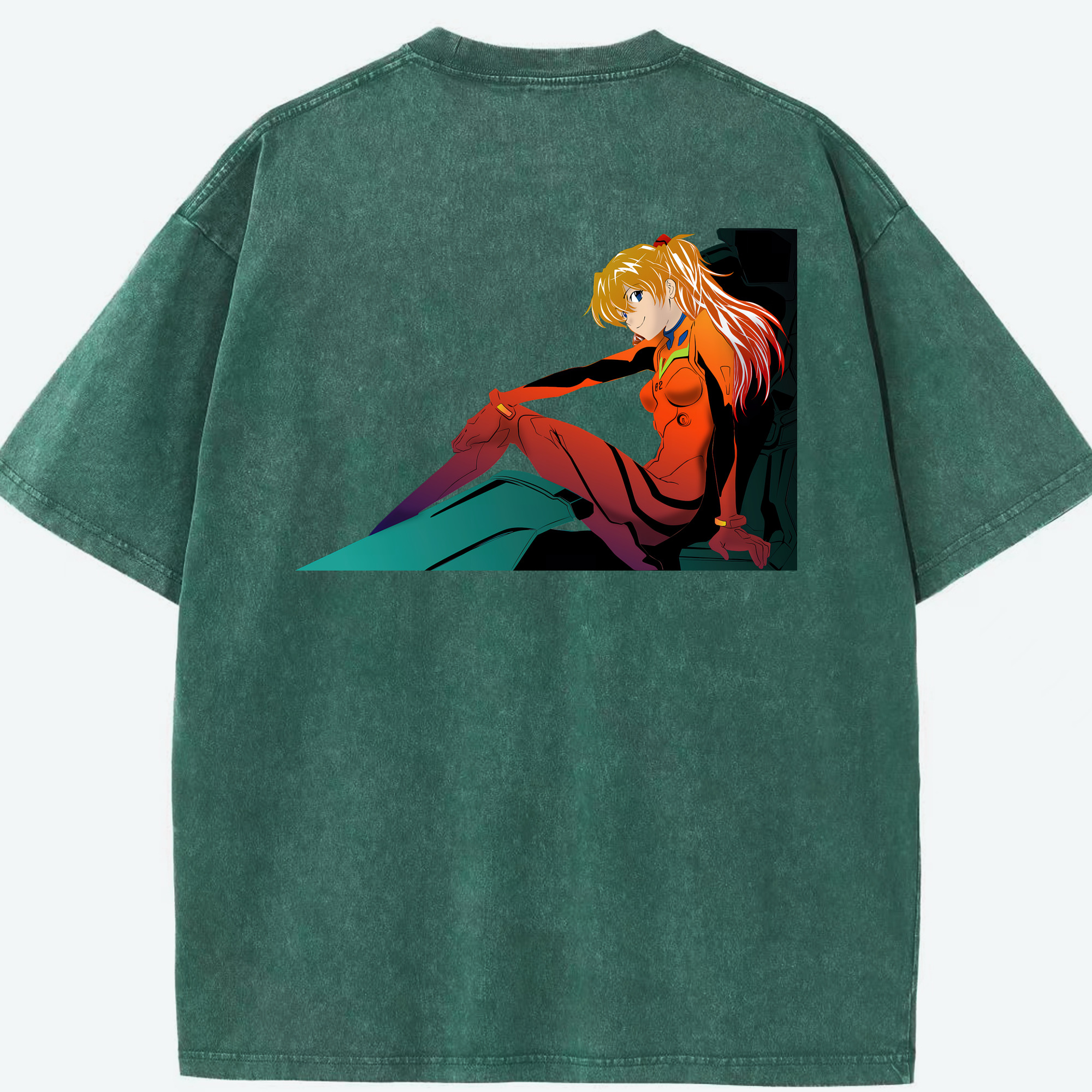 （画像用） EVA 新世紀エヴァンゲリオン 綿100% ヴィンテージ風 半袖Tシャツ（背面プリント）